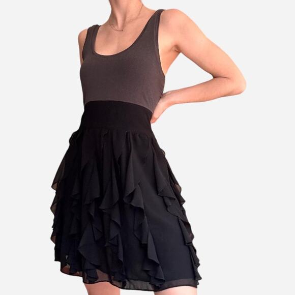 Sleeveless babydoll dress sundress Y2K style ruffle Express size 4 - Picture 1 of 8